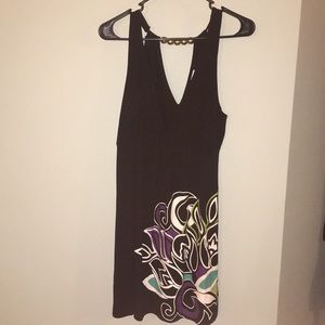 Black sundress with deep V back